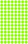 Label, 8 mm, round, AVERY ZWECKFORM, neon green, 416 label/pack